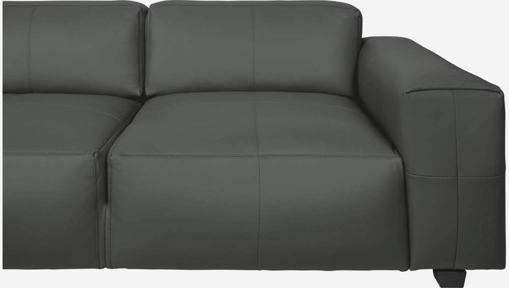 4-Sitzer Sofa aus Savoy-Leder - Schiefergrau