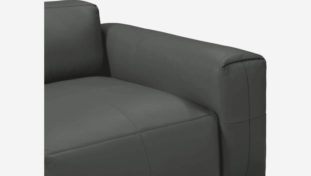 4-Sitzer Sofa aus Savoy-Leder - Schiefergrau