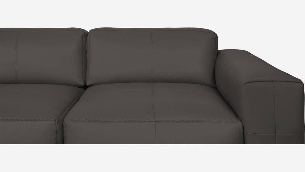 3-Sitzer Sofa aus Savoy-Leder - Kaffeebraun