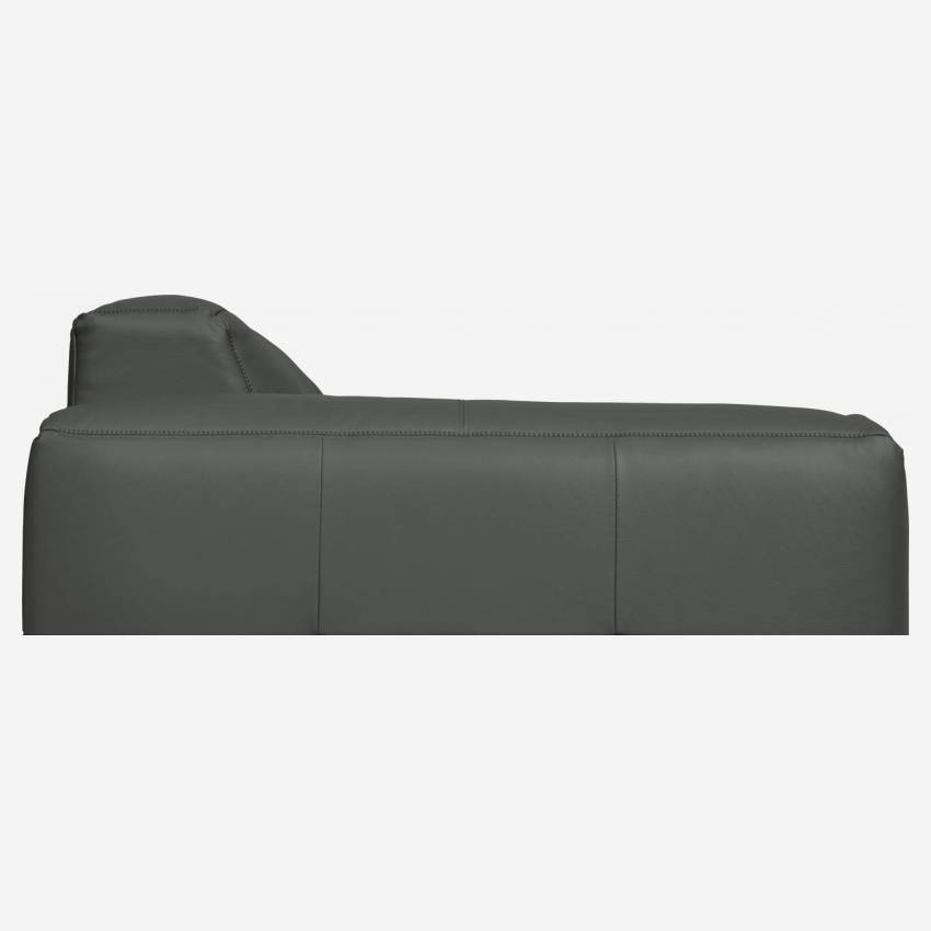 3-Sitzer Sofa aus Savoy-Leder - Schiefergrau