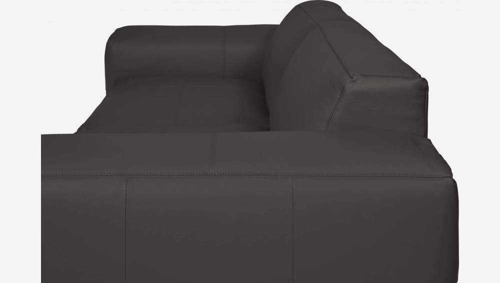 2-Sitzer Sofa aus Savoy-Leder - Kaffeebraun
