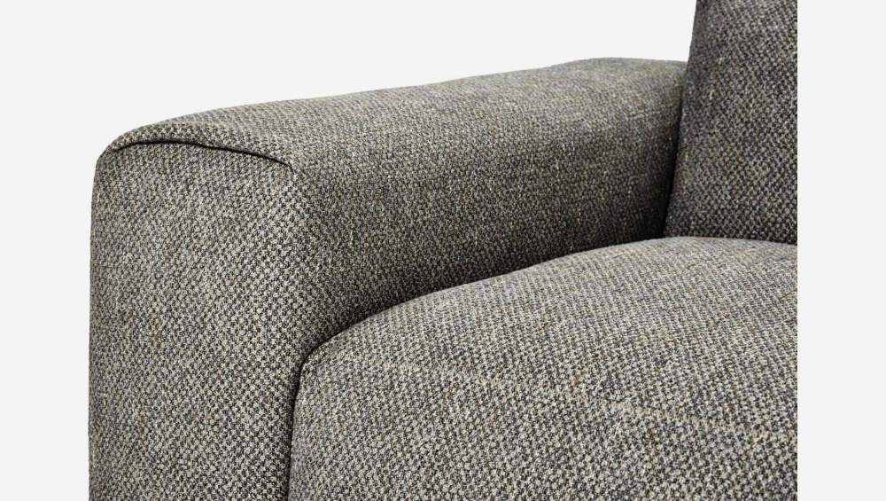 3-Sitzer Sofa mit Chaiselongue rechts aus Bellagio-Stoff in Nachtgrau
