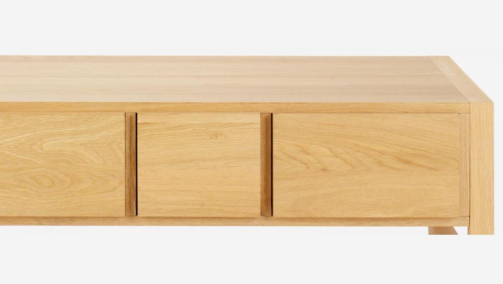Table basse à tiroirs en chêne massif