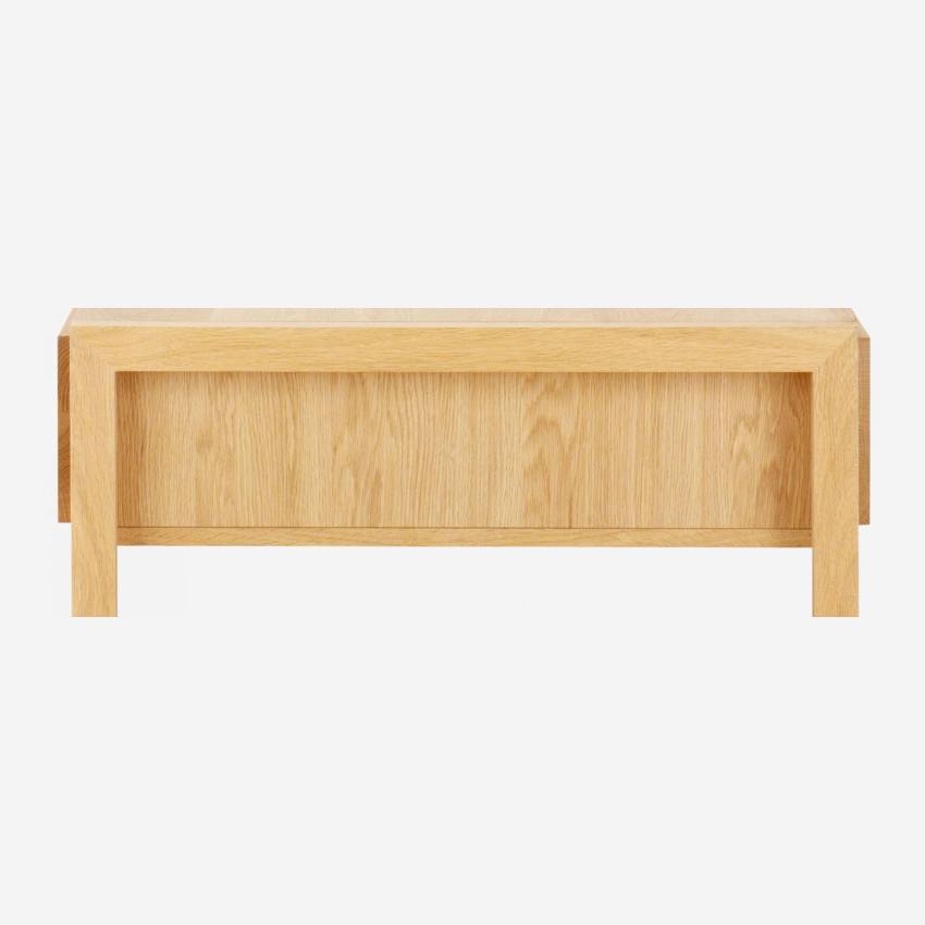 Tavolino basso in quercia con cassetti - Naturale