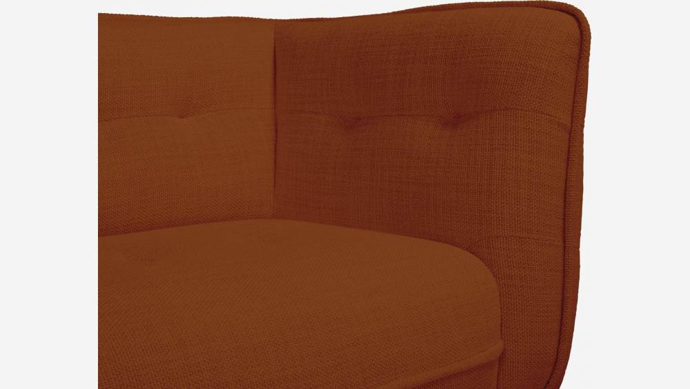 3-Sitzer-Sofa aus Fasoli-Stoff - Hellgrau - Dunkle Füße