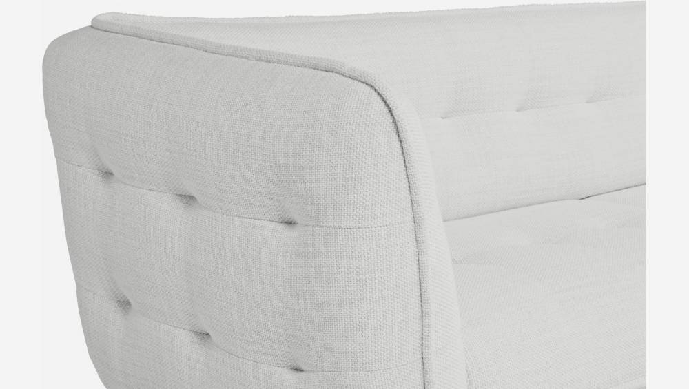 Canapé 3 places en tissu Fasoli - Gris clair - Pieds chêne