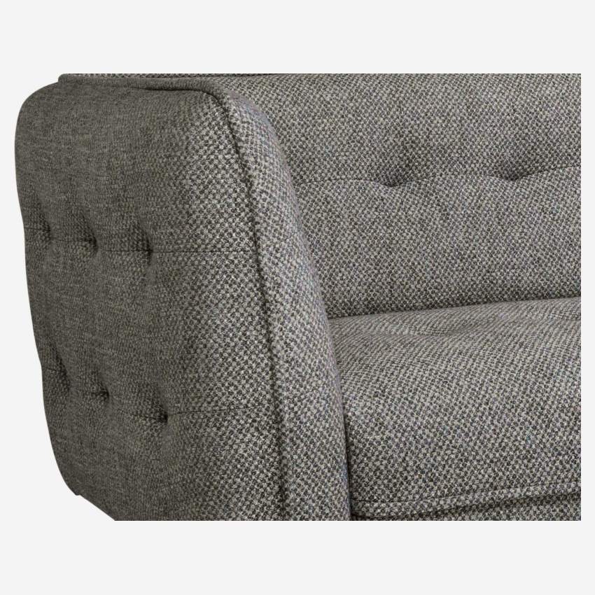 3-Sitzer-Sofa aus Bellagio-Stoff - Nachtgrau - Dunkle Füße