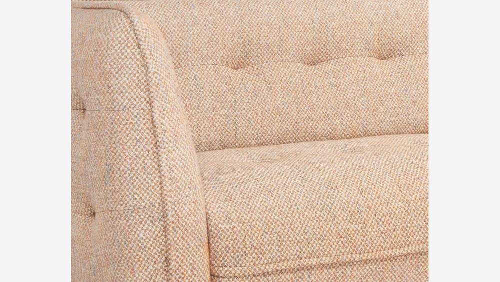 3-Sitzer-Sofa aus Bellagio-Stoff - Morgenrot - Eichenfüße