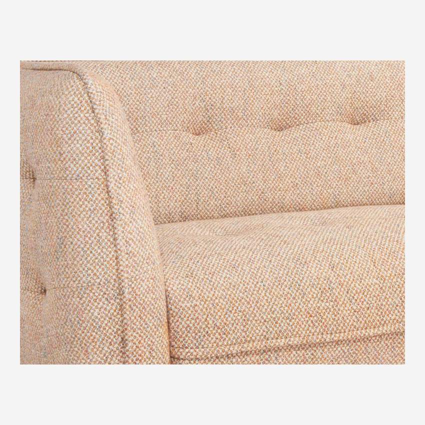 3-Sitzer-Sofa aus Bellagio-Stoff - Morgenrot - Eichenfüße