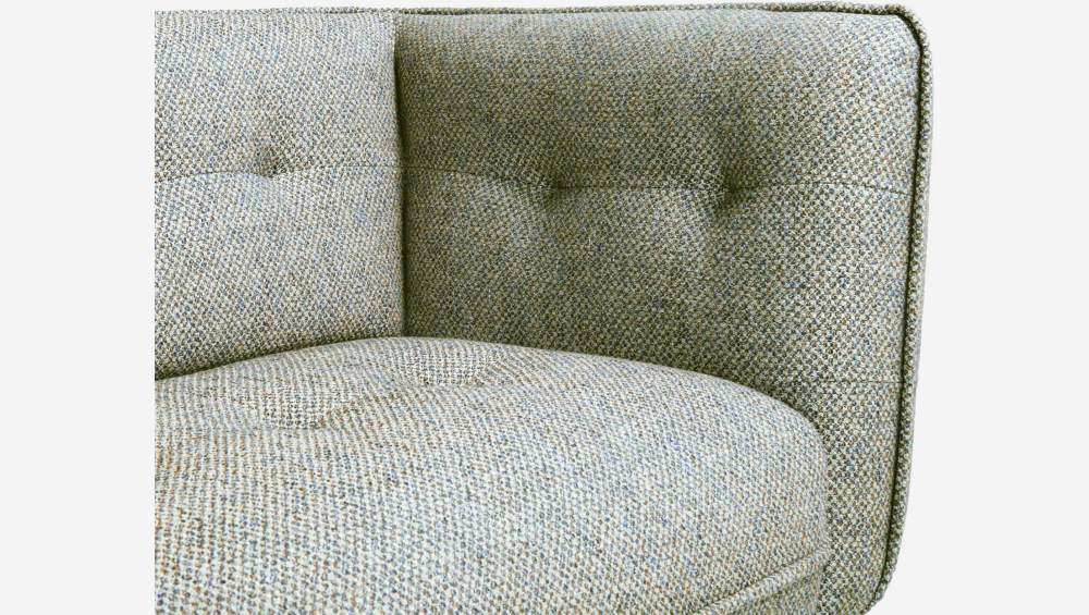 3-Sitzer-Sofa aus Bellagio-Stoff - Lagunengrün - Eichenfüße