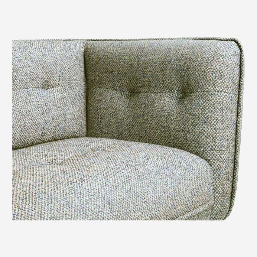 3-Sitzer-Sofa aus Bellagio-Stoff - Lagunengrün - Eichenfüße