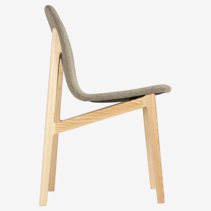 Sedia in feltro con gambe in massello di frassino - Beige - Design by Noé Duchaufour