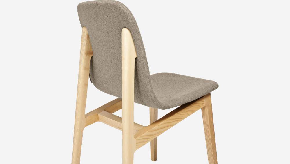 Chaise en feutre et frêne massif - Crème - Design by Noé Duchaufour