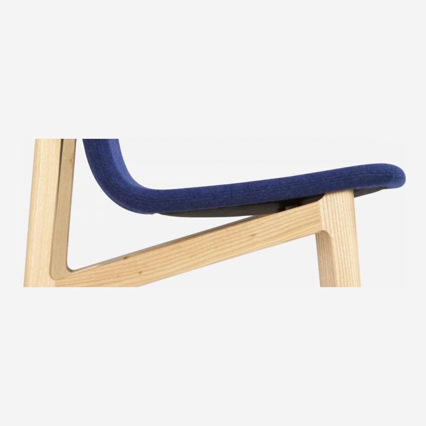 Chaise en feutre et frêne massif - Bleu - Design by Noé Duchaufour