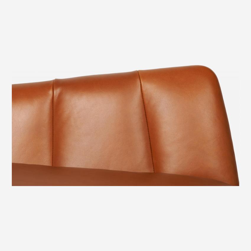 Sillón de piel Vintage Leather - Marrón coñac - Patas de roble