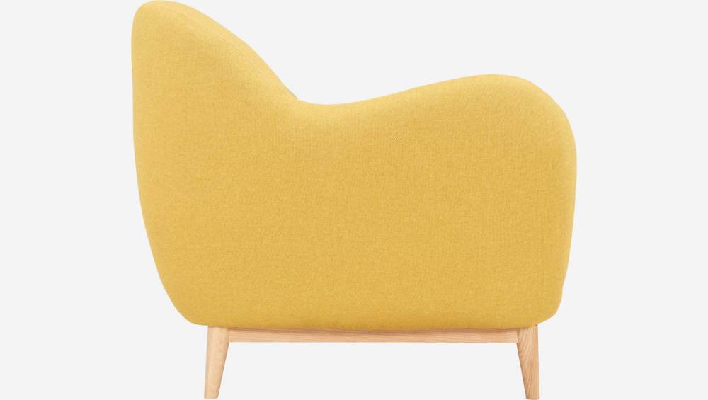 Sofá de tecido amarelo de 2 lugares - Design by Adrien Carvès