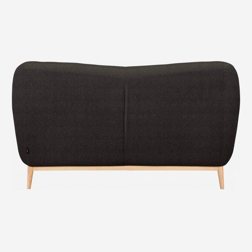 Sofá de tecido cinza escuro 2 lugares - Design by Adrien Carvès