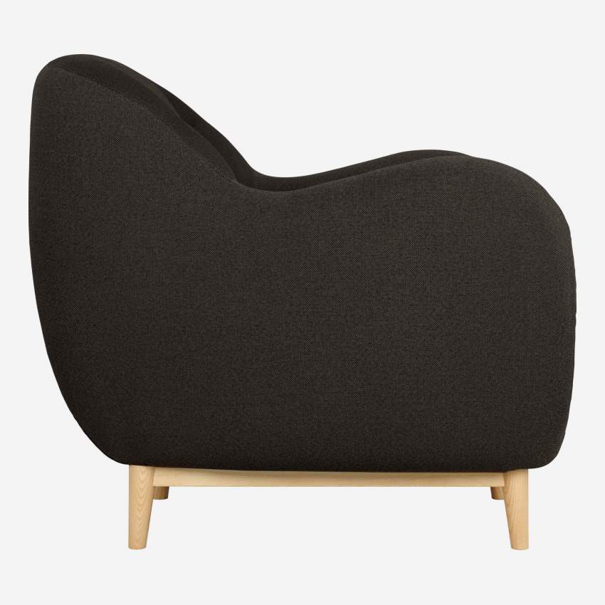 2-Sitzer-Sofa aus dunkelgrauem Stoff - Design by Adrien Carvès