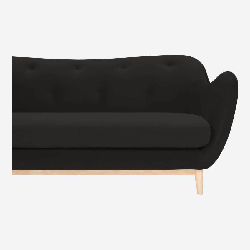 2-Sitzer-Sofa aus grauem Samt - Design by Adrien Carvès
