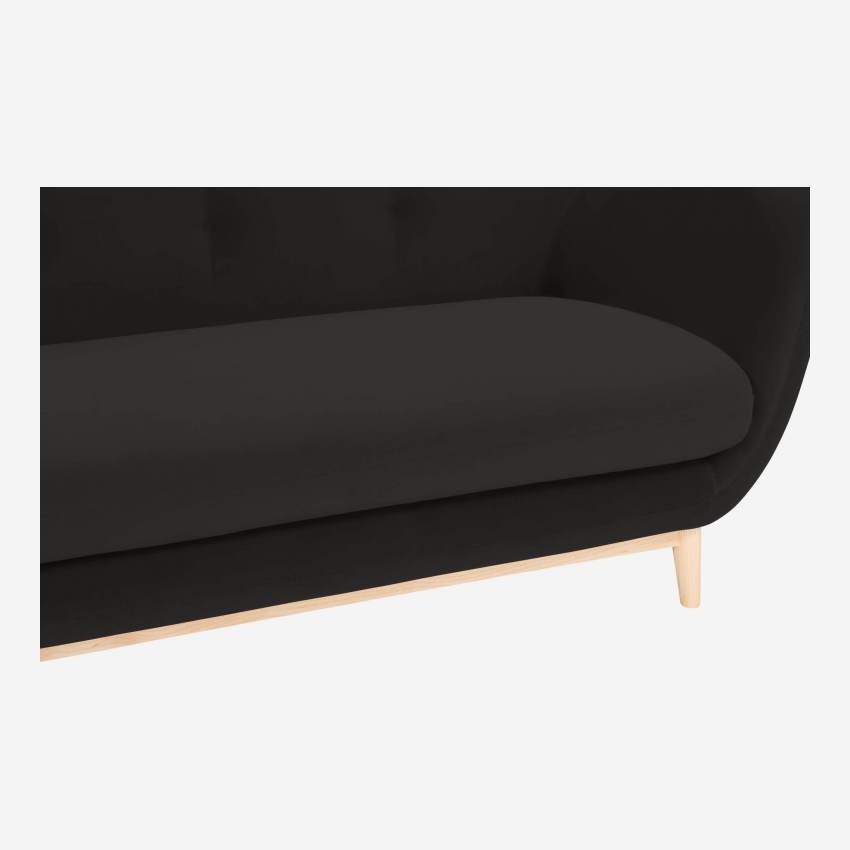 2-Sitzer-Sofa aus grauem Samt - Design by Adrien Carvès