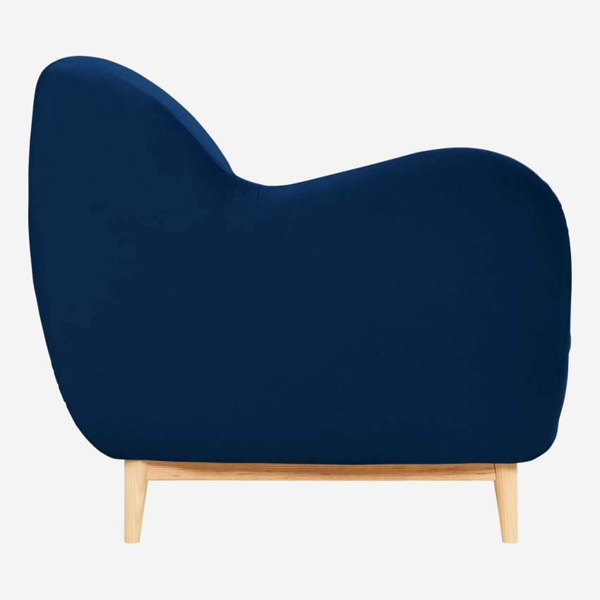 Divano 2 posti in velluto blu - Design by Adrien Carvès