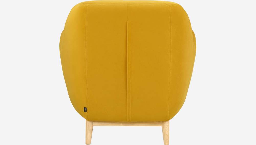 Sessel aus senfgelbem Samt - Design by Adrien Carvès