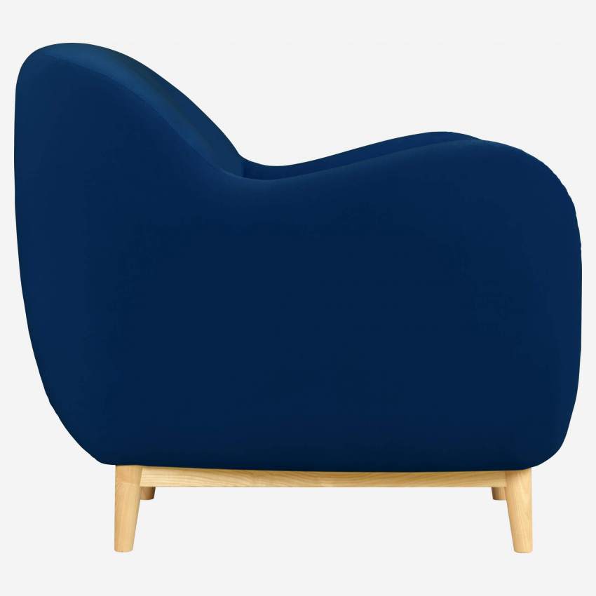 Fauteuil en velours bleu - Design by Adrien Carvès