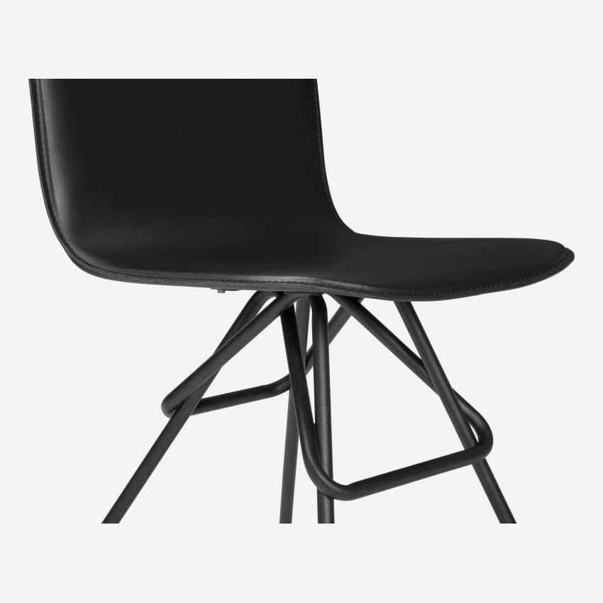 Cadeira - Preto - Pés de aço pintado de preto