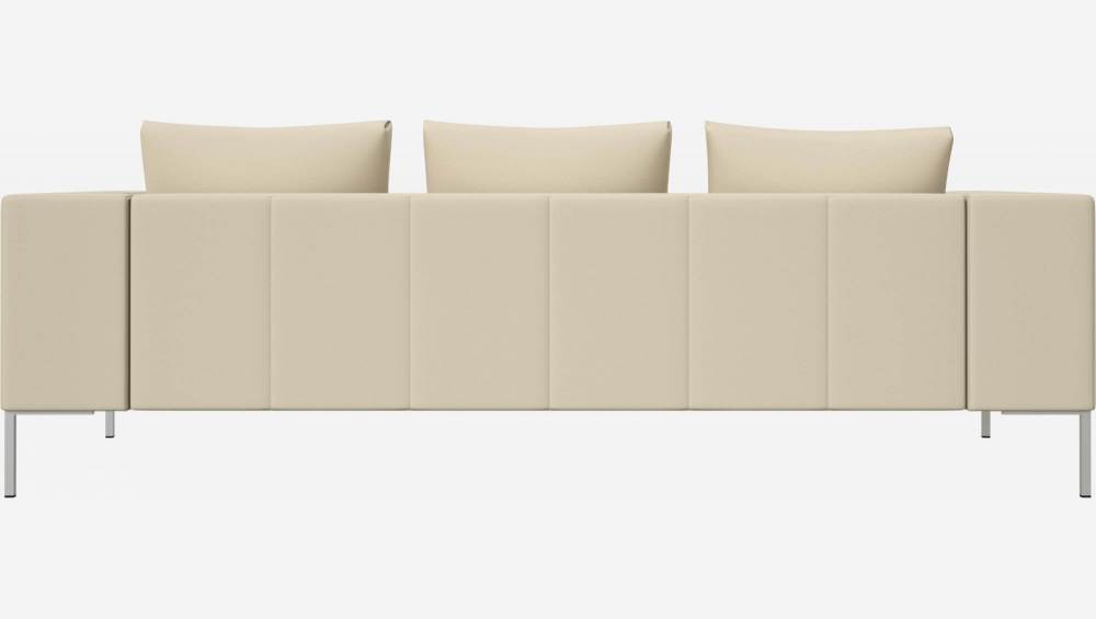 3-Sitzer-Sofa aus Savoy-Leder - Alabasterweiß