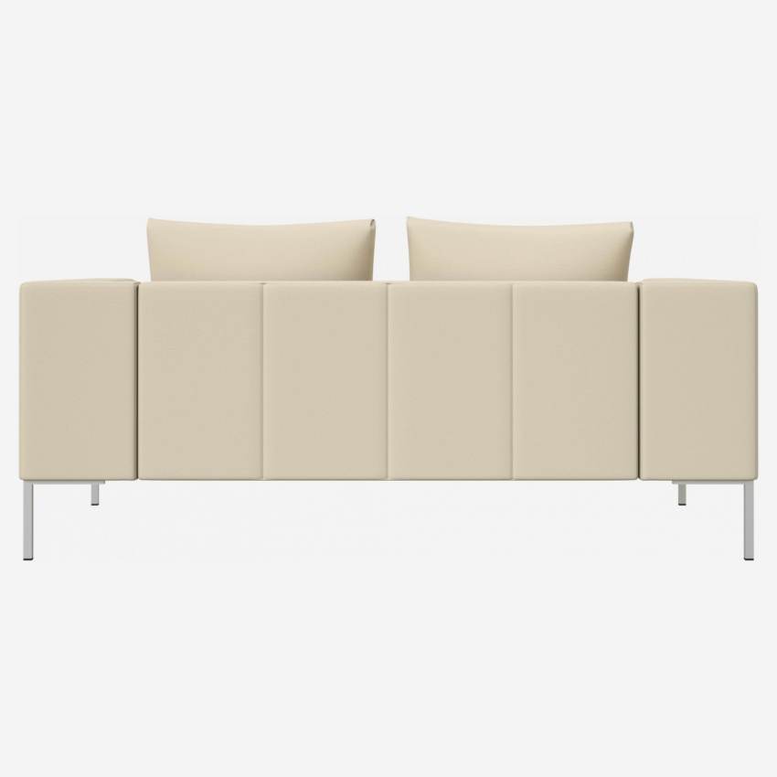 2-Sitzer-Sofa aus Savoy-Leder - Alabasterweiß