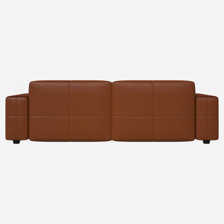 Sofá 4 plazas en piel Vintage Leather - Marrón coñac 