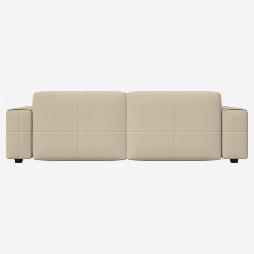 4-Sitzer Sofa aus Savoy-Leder - Alabasterweiß