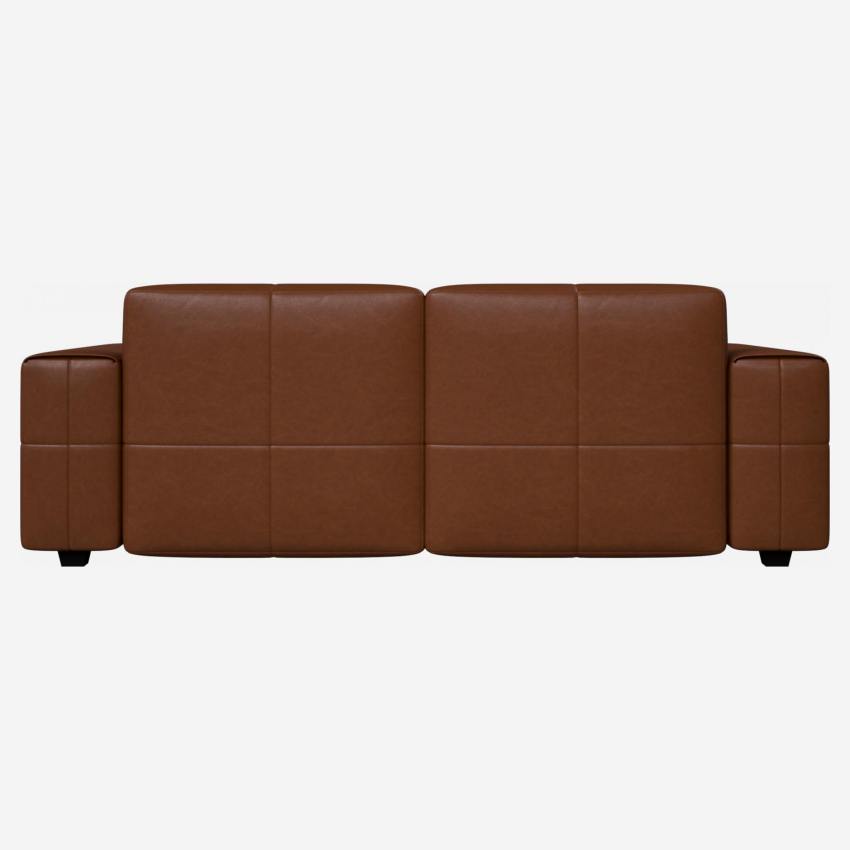 3-Sitzer Sofa aus Vintage-Anilinleder - Cognacbraun