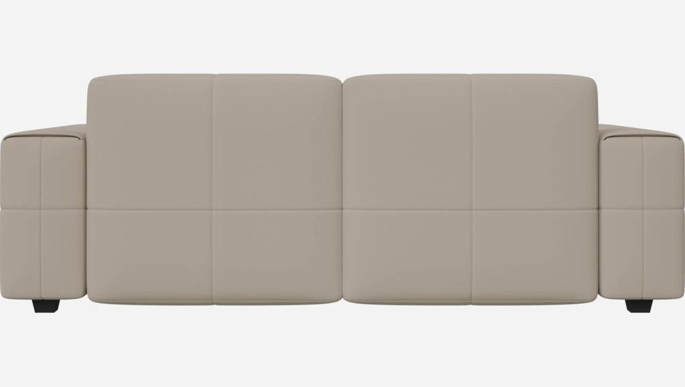 3-Sitzer Sofa aus Savoy-Leder - Alabasterweiß