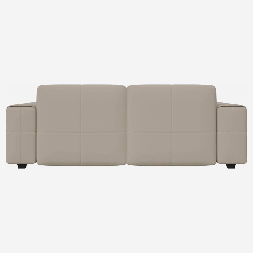3-Sitzer Sofa aus Savoy-Leder - Alabasterweiß
