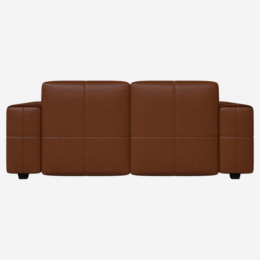 2-Sitzer Sofa aus Vintage-Anilinleder - Cognacbraun
