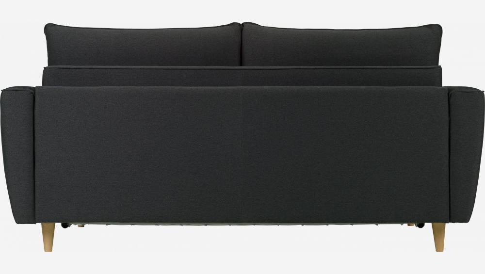 Sofá-cama de tecido 3 lugares - Cinza escuro