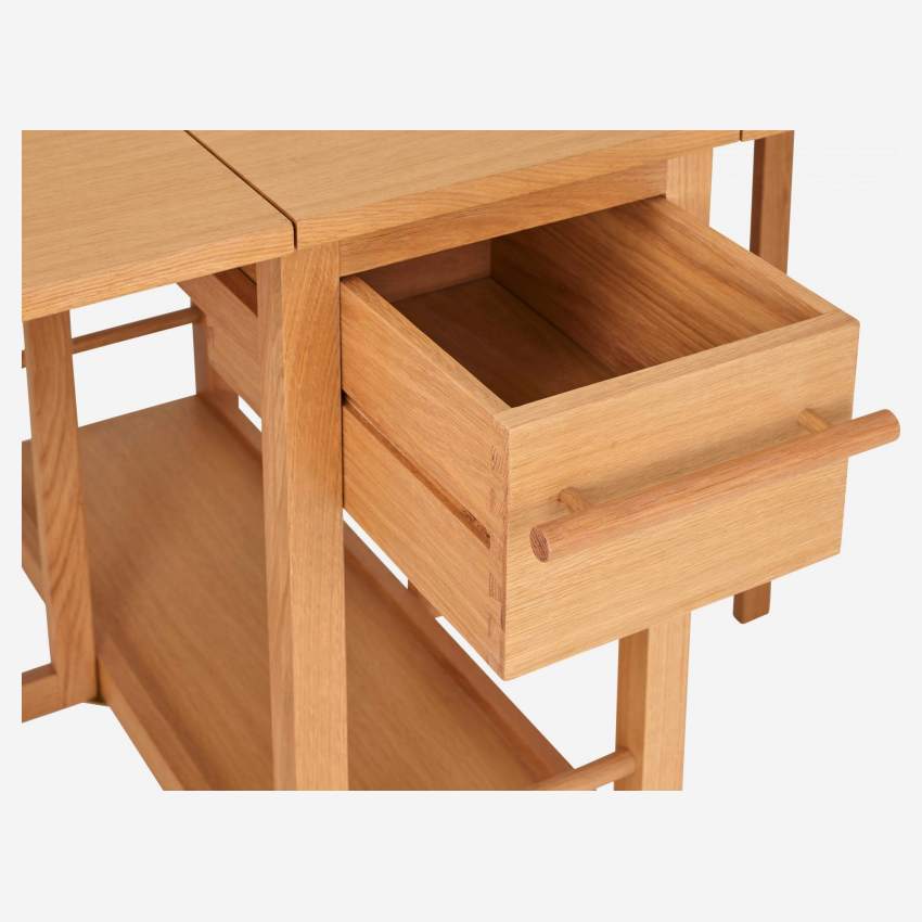 Table rectangulaire rabattable en chêne
