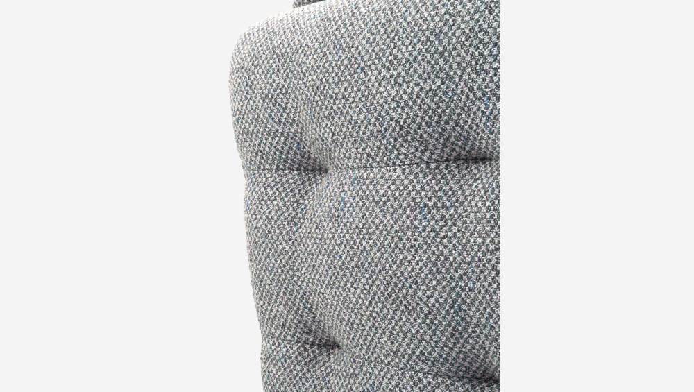 Sessel aus Bellagio-Stoff - Himmelblau - Eichenfüße