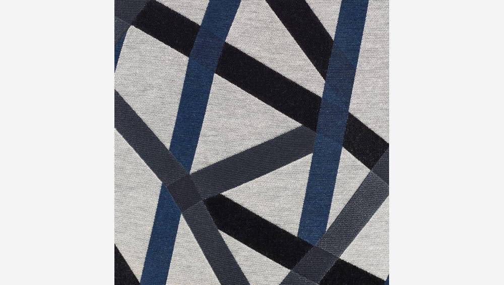 Fauteuil motif bleu pieds noirs - Design by James Patterson