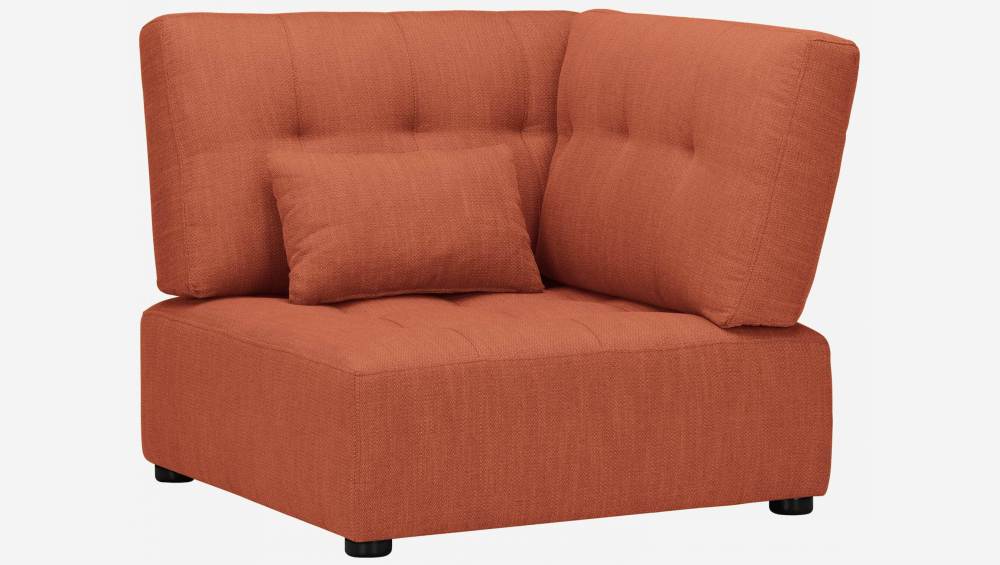 Chauffeuse d'angle droit en tissu - Orange