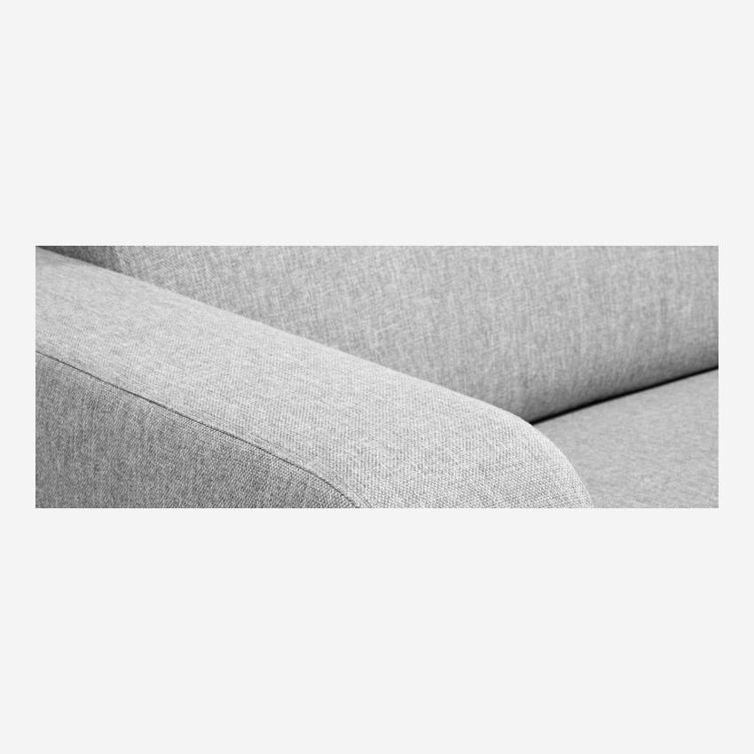 Sofá cama 2 plazas de tela + somier de láminas - Gris claro