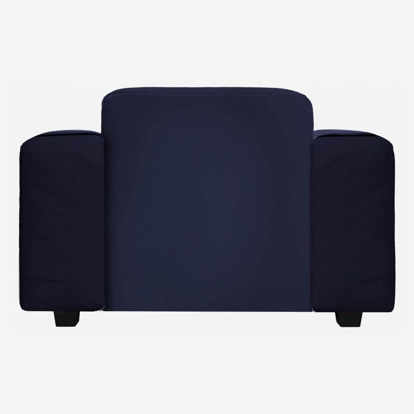 Sessel aus Samt - Tintenblau