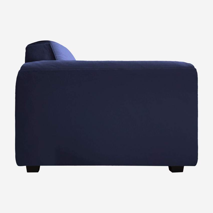 Sessel aus Samt - Tintenblau