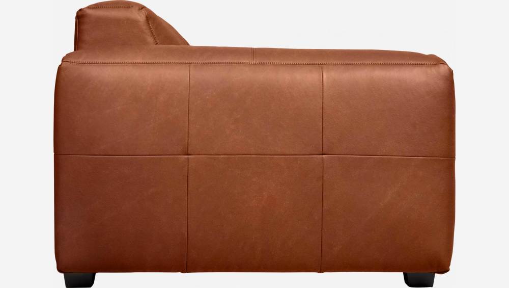 Poltrona em pele Vintage Leather - Castanho conhaque