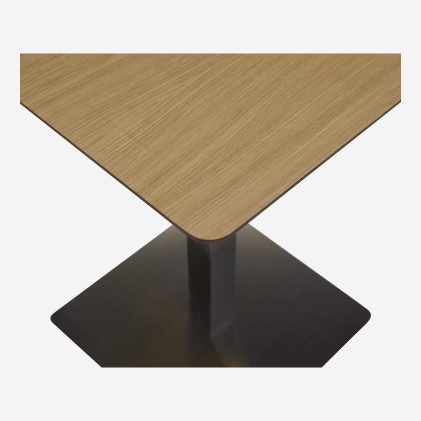 Table carré en placage de chêne - 60 x 60 cm 