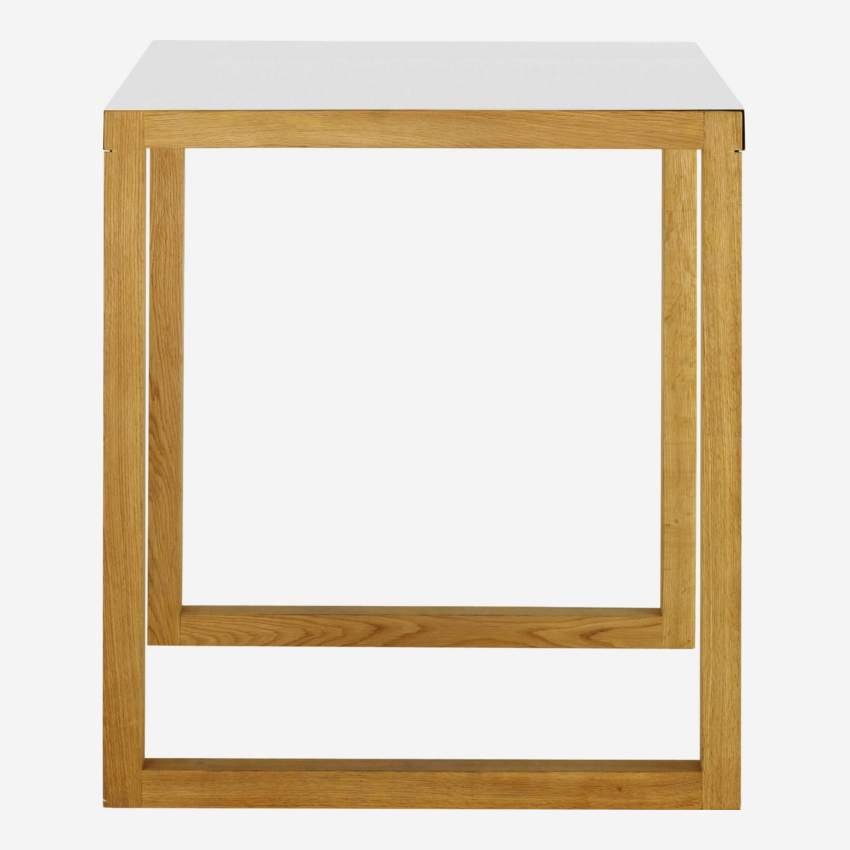 Tavolo quadrato in acciaio laccato - Bianco