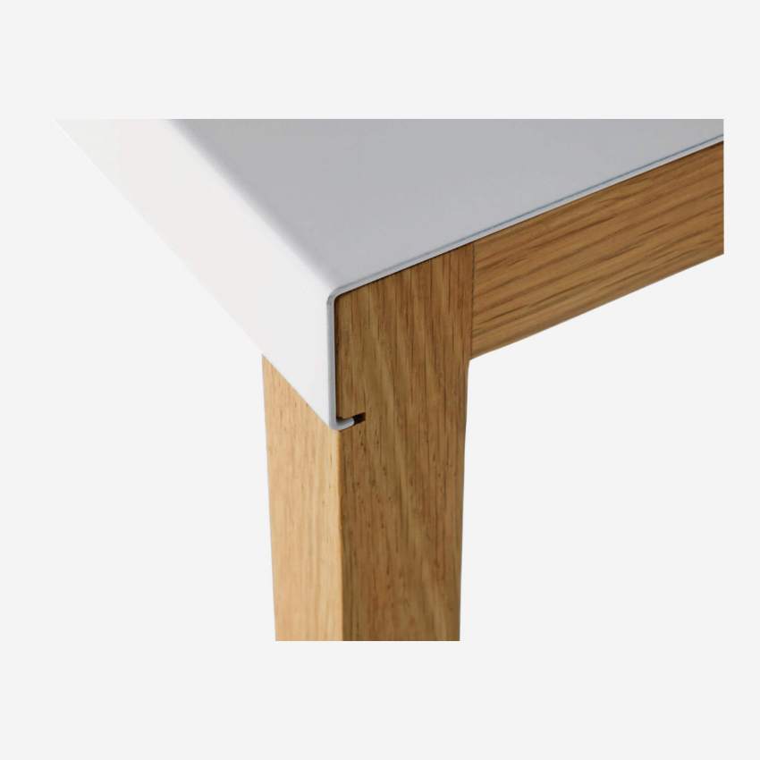 Tavolino in acciaio laccato - Bianco