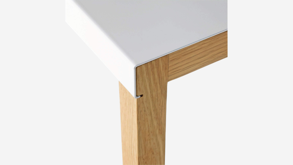 Table d'appoint en acier laqué - Blanc