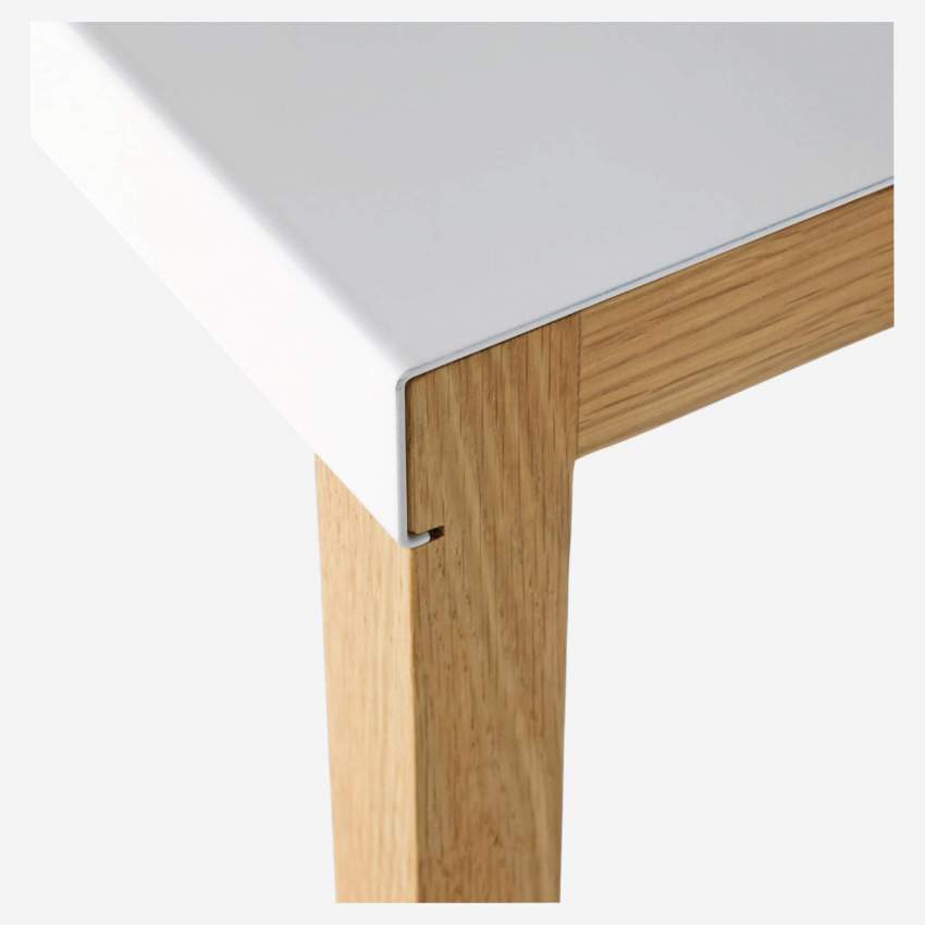 Tavolino in acciaio laccato - Bianco